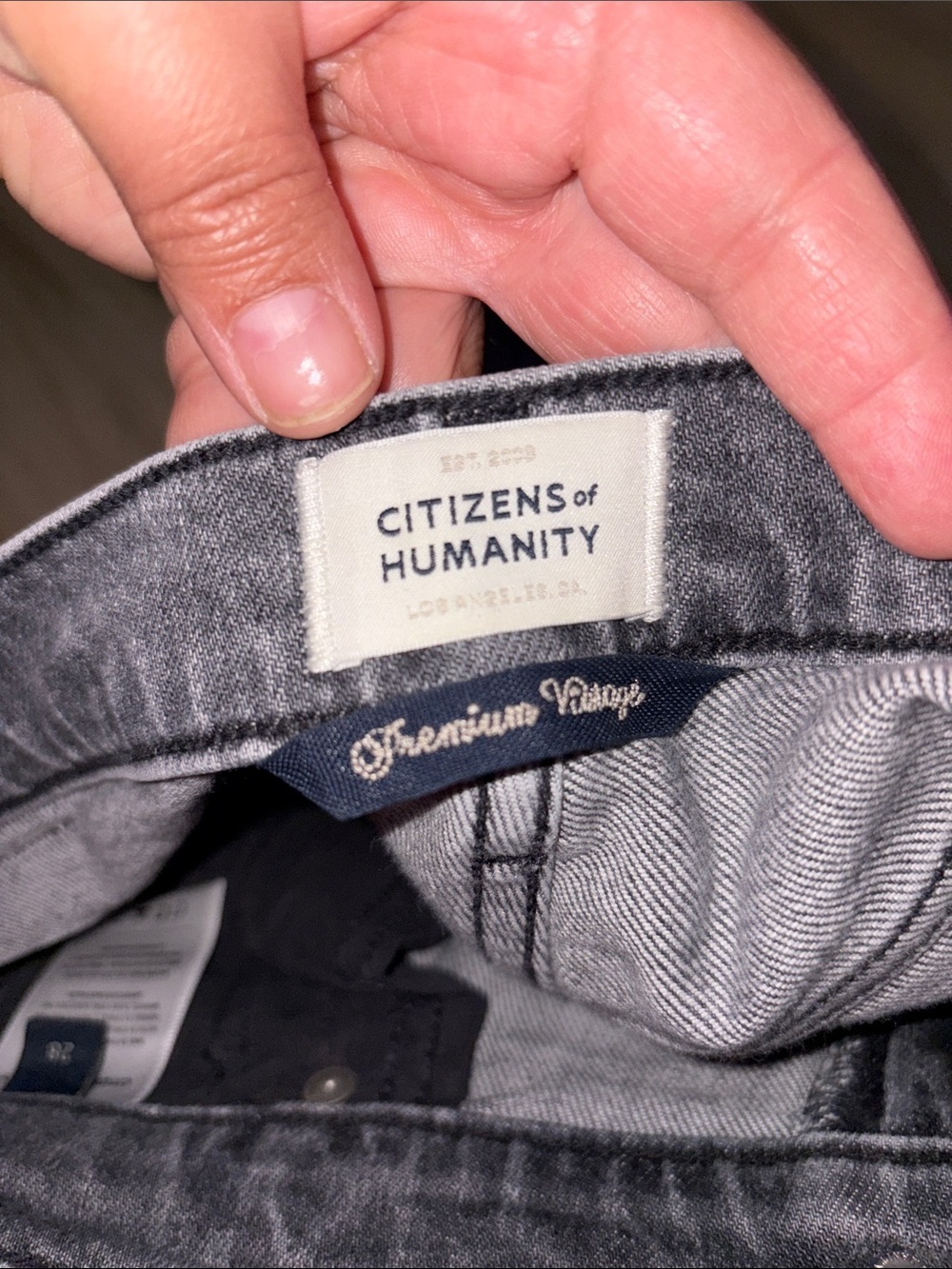 Citizens of Humanity Daphne Crop Jeans Gray Stovepipe Silhouette Size 28 - Picture 4 of 13
